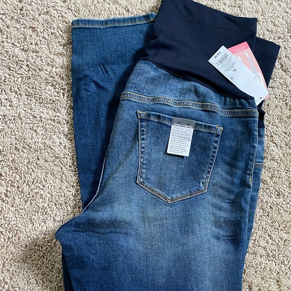 LIZ LANGE MATERNITY DISTRESSED JEANS XL - Picture 4 of 8